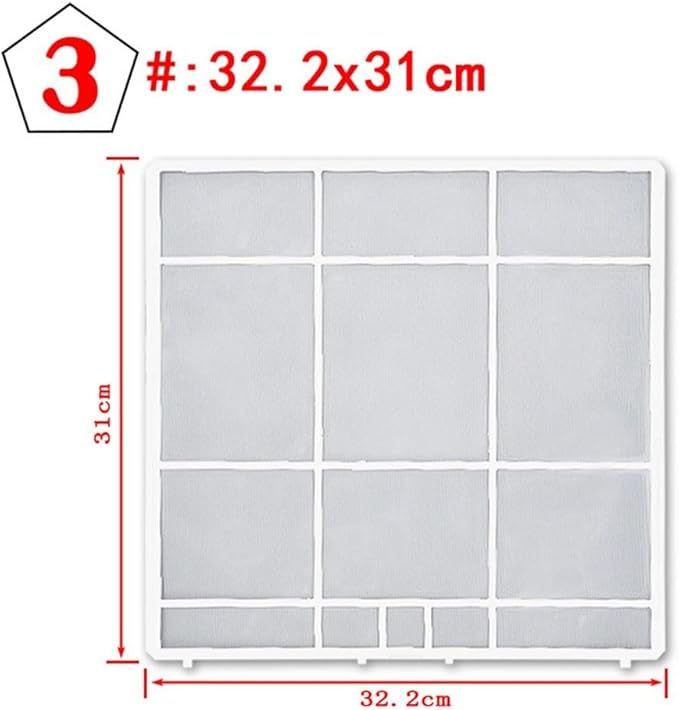 Air Conditioner Dust Filter Screen for Indoor Unit, Plastic Mesh AC Accessory, Hanging Design for Central Cooling Systems, Protects Air Outlet from Dust Buildup(32.2X31cm)