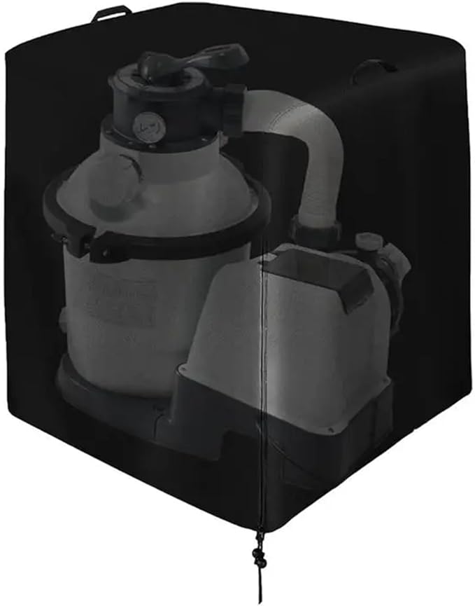 Cover for Pool Pump Filter Sand Cylinder Sunscreen Anti-UV Ground Enclosure Catcher for Swimming Shed Deck Pond(25x24x28 inch)