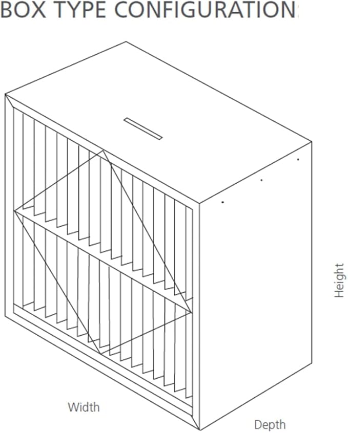 RIGID-PACK 24x20x12 Rigid Box Air Filter – MERV 11/65% ASHRAE HVAC Filter – Radial V-Pleat, Metal Frame, Single Header – High-Efficiency Replacement for Commercial & Industrial Systems