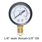 Joywayus Pressure Gauge 0 to 300 PSI Brass 1/8" Male NPT Thread Lower Mount, Multiple Function
