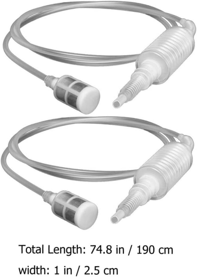 2pcs Siphon Pump Filter for Oil Water and Gas Transfer Lightweight and Portable Hand Pump for Fluid Extraction for Emergency Use and Outdoor Activities