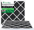 Filterbuy 25x25x1 Air Filter MERV 10 Odor & Allergy Defense with Activated Carbon (2-Pack), Electrostatic Pleated HVAC AC Furnace Filters Replacement, Made in USA (Actual Size: 24.50 x 24.50 x 0.75)