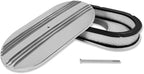 Tall Valve Covers For SBC 283 305 327 350 400 1958-1986 and 15" Oval Air Cleaner Partial Finned Polished