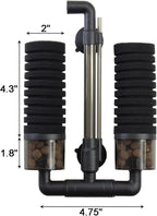 AQUANEAT Air Driven Sponge Filter, Quiet Aquarium Filter with Ceramic Media Balls, for Betta Fry Shrimp Tank, with 2 Spare Sponges