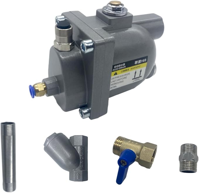 Air Compressor Auto Drain Valve G1/2'' 1.6Mpa Automatic Drainer for Air Storage Tank or Air Dryer