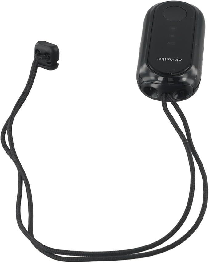 Negative Ion Air Purifier Portable Hanging Neck 7000MAh Personal Rechargeable For Home Travel(Black)
