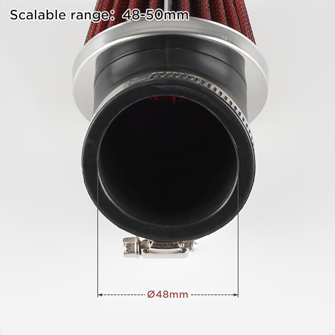 Evermotor Atv Air Filter, 48mm 49mm 50mm Carburetor Filter for 50cc 70cc 90cc 110cc 125cc 150cc Scooter, Quad Bike