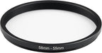 58mm to 55mm Step-Down Ring Filter Adapter,for All Brands UV ND CPL, Metal Ring Step-Down Rings Adapter Filter (58mm-55mm)