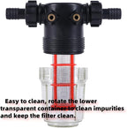 3/4''1/2''hose barb filter, sedimentation filter accessories for inlet water of pressure washer (304 stainless steel, with 40 mesh and 100 mesh filter screens)