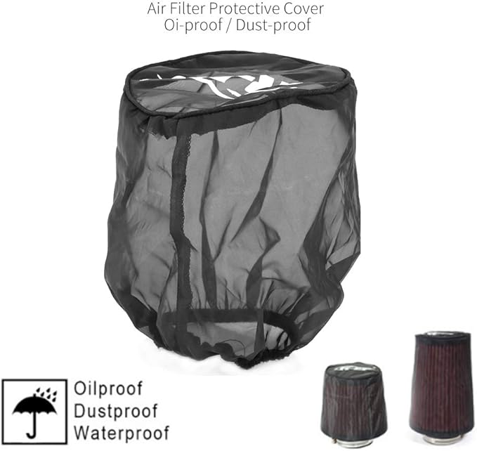 Air Intake Filter Cover, Universal Car Air Filter Protective Cover for High Air Intake Filters (Small)