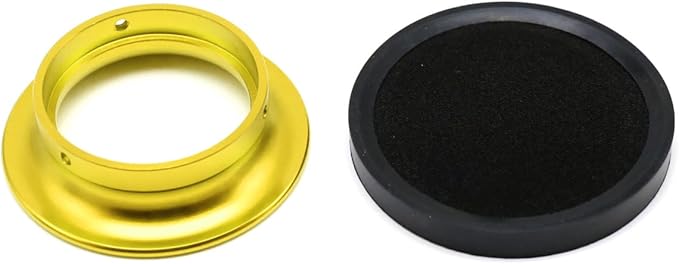 Carburetor Carb Velocity Stack Air Filter Cleaner Modified Trumpet Aluminum Alloy with Sponge Filter Steel Mesh for PWK32-34mm Short Style Fast Intake Suggest for Small Displacement (Gold, 55mm)