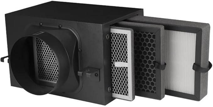 Smoke Removal Air Filter Element With Multi Layer HEPA And Activated Carbon For Use In Air Outlets And Smoke Exhaust Ventilation Systems(S Activated carbon)