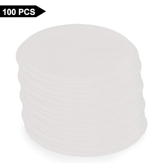 StonyLab Quantitative Filter Paper Circles, 46mm Diameter Cellulose Filter Paper with 20 Micron Particle Retention Medium Filtration Speed, Pack of 100