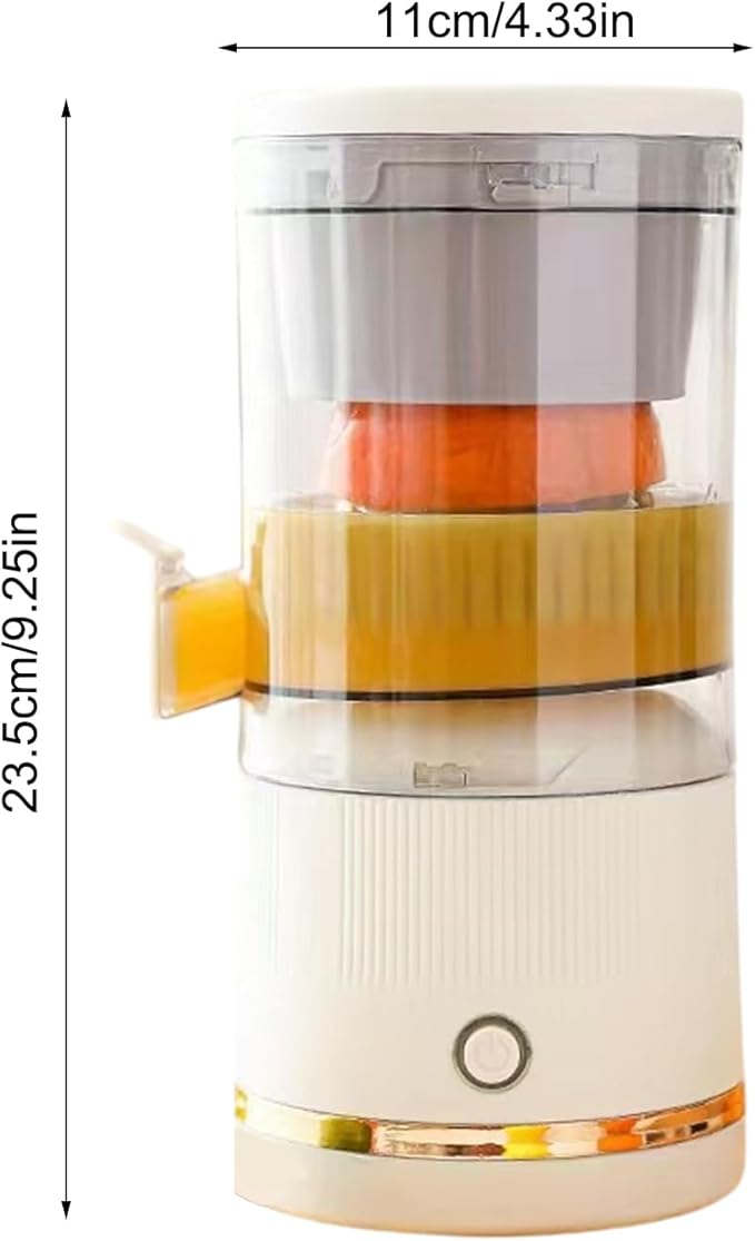 Automatic Juicer, Citrus Fruit Press Machine, Orange Juice Squeezer, Portable 7.4v Blender Container Advantage, Quick Extraction Functionality, Premium Kitchen Appliance Device, Lime Orange Use