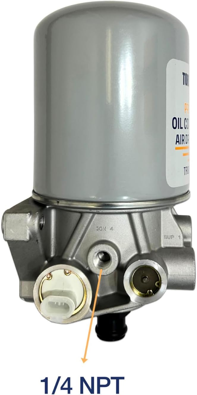 Torque 800887 AD-SP Style Air Dryer for Freightliner, Peterbilt Replaces 065691 Bendix: 800887 65691 109991 Haldex: 10991X Meritor: R95510991X (TR800887)