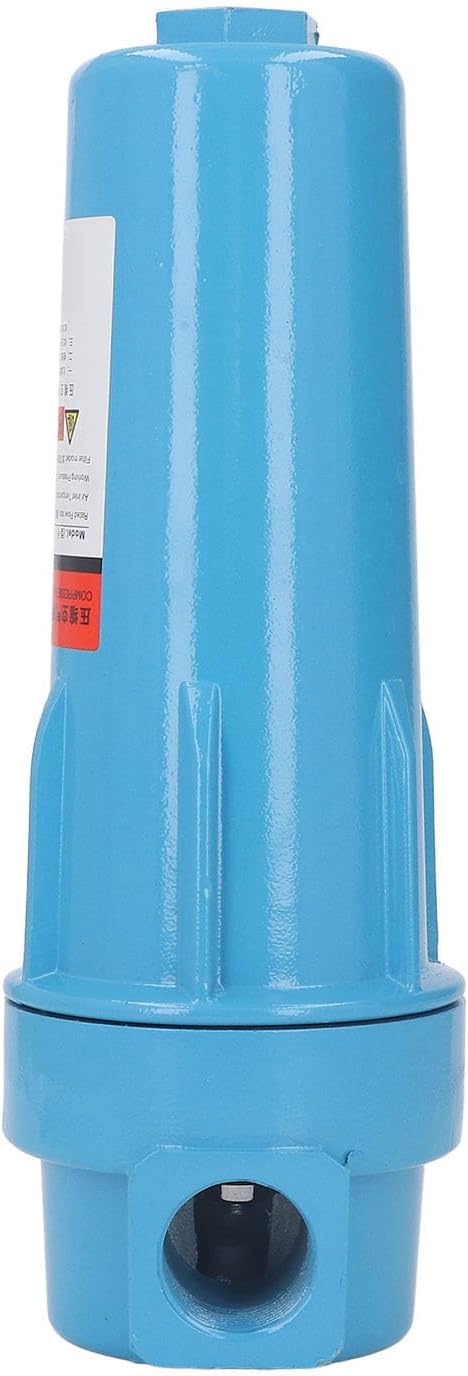Water Oil Separator Air Compressor Filter, Aluminium Alloy PP Cotton Filter, Leak Proof 1.18in Inlet Outlet, 1.0MPa Replacement Part (A-001)