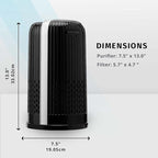Homedics TotalClean 360-Degree HEPA-Type Air Purifier Filter Replacement, Works with Homedics AP-T10-BK and AP-T10-WT Air Purifiers, Captures Microscopic Airborne Particles