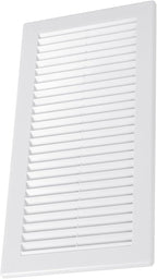 Vent Systems 4" x 11" (Opening Dimensions) White Plastic Soffit Vent Cover - Durable Flat Rectangular Air Vent Grille with Mesh Screen - Weather Ventilation Grill Wall & Ceiling Indoor & Outdoor