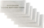Green Piece® Activated Charcoal Air Filters for Odor Removal - Compatible with ITouchless Trash Cans - Not made or sold by iTouchless - Made and sold by Green Piece - Pack of 6