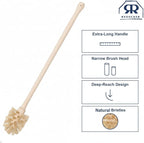 REDECKER Extra Long Bottle Brush Cleaner: Durable Horsehair and Beechwood Handle, Ideal for Vases, Pitchers, Mugs, and Baby Bottles, 16-1/2 Inch, Dense Natural Bristles, Made in Germany