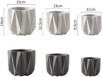Outdoor Succulent Plantpot Cactus Plant Container Cement Flowerpot Container Modern Simple Planter Flower Vase Meat Plant Cement Container Concrete Flower Plant (Gray1 13cm*11.5cm)