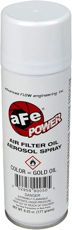 aFe Power Air Filter Oil: 6.25oz Aerosol Filter Oil - Gold, Restores Pro GUARD7 Engine Air Filters, #90-10002