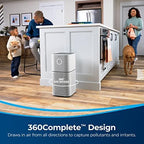 BISSELL Air180 Air Purifier For Home, Bedroom, HEPA Filter, Filters Smoke, Allergies, Pet Dander, Odor, Dust, Gray, 3496+