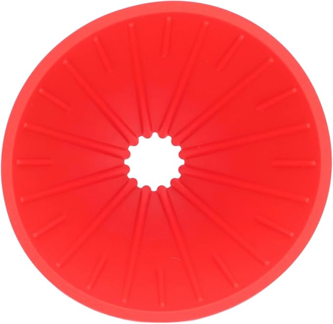 Silicone Coffee Dripper Collapsible Coffee Filter Foldable Portable Reusable Travel Camping Office Home Free Lightweight Easy Brew (Red)