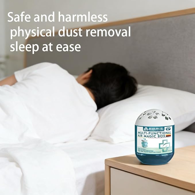 Air Magic Box, Indoor Air Purification Dust Removal Magic Box, Requires No Electricity, Silent Automatic Vacuuming, Long Lasting Fresh Air Gel 4.23 Oz for Any Corner (1PCS)