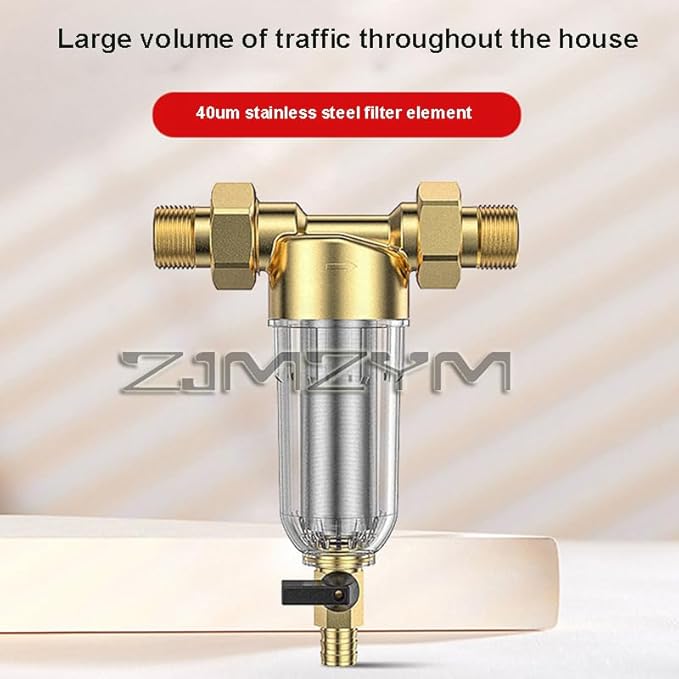 1pc 2700L/H Reusable Whole House Pre Sediment Water Filter, 40, Water Pre-Filter System, Faucets Front Purifier(50PPR connector)