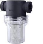 Budget Transparent Inline Filter - 1/2 3/4 1 Plastic Screen for Aquaculture Sediment & Sprinkler Pre-Filtration(G1 40 Mesh)