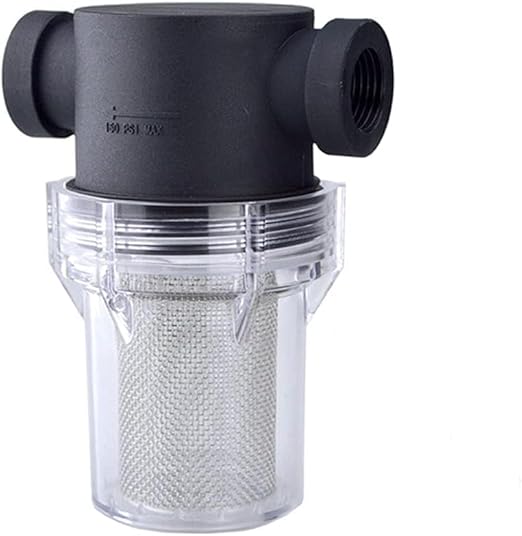 Budget Transparent Inline Filter - 1/2 3/4 1 Plastic Screen for Aquaculture Sediment & Sprinkler Pre-Filtration(G1 40 Mesh)
