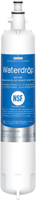 Waterdrop WD-F19C Replacement for GE® RPWFE®, RPWF (with CHIP) Refrigerator Water Filter, Compatible with GFE28GBLTS, GFE28GGKBB, GFE28GSKSS, PFE28KSKSS, PFE28KMKES, Package May Vary