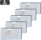 Washable HEPA Filters For Uninell UR3 Robot Vacuum Cleaner, Filter Paper Captures Fine Dust, Sturdy And Long-Lasting, Helps Keep Air Fresh And Floors Hygienic(5 PACK)