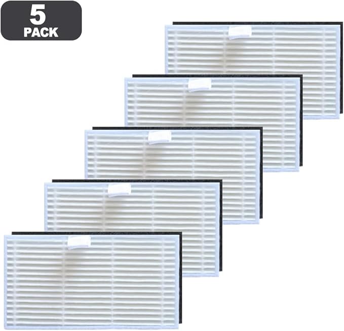 Washable HEPA Filters For Uninell UR3 Robot Vacuum Cleaner, Filter Paper Captures Fine Dust, Sturdy And Long-Lasting, Helps Keep Air Fresh And Floors Hygienic(5 PACK)