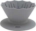 Pour Over Coffee Dripper Silicone Food Grade Portable Hand Brewed Coffee Filter Cup for Travel Outdoor Camping Home Use Lightweight Foldable Easy to Clean Dishwasher Safe Durable (Gray)