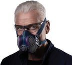 GVS SPR457 Elipse P100 Dust Half Mask Respirator with replaceable and reusable filters included, blue, m/l size