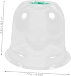 2pcs Small Garden Cloche Clear Plastic Humidity Domes for Mini Greenhouse Protectors with Optimal Airflow and Heat Insulation for Winter Outdoor Use