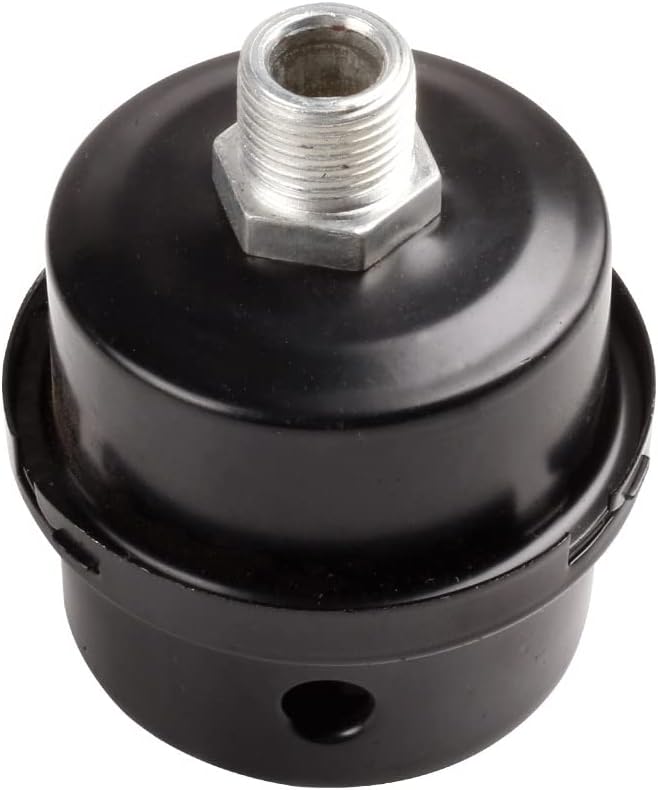 3/8" Male Thread Diameter (0.63in / 16mm) Air Compressor Silencer & Filter, Metal Air Compressor Intake Filter, Sound Muffler & Silencer, Air Compressor Replacement Parts