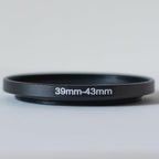 39-43mm Metal Step-Up/Down Ring Adapter Compatible with Mirrorless Cameras DSLR Lens, UV CPL ND Filter Thread Converter, Black (39-43)