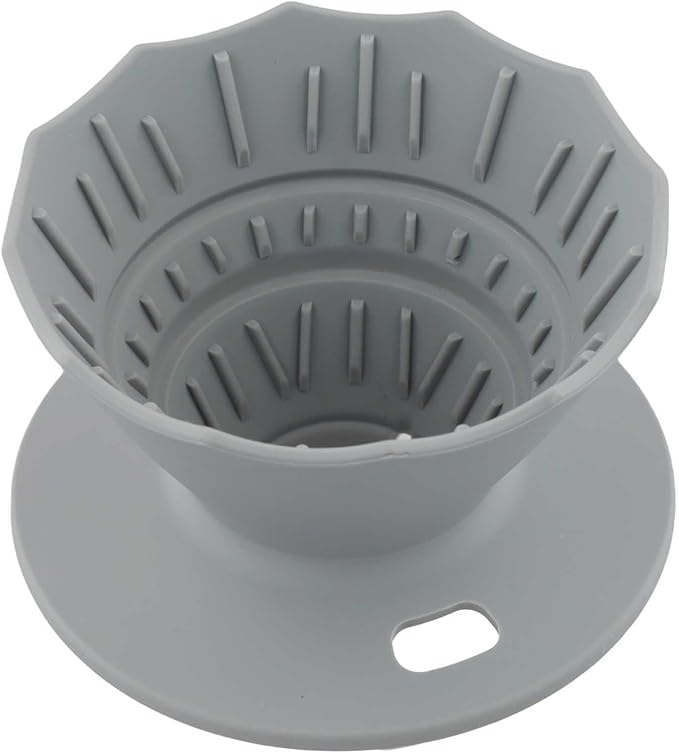 Portable Coffee Dripper, Silicone Collapsible Design for Easy Pour Over Making, for Travel and Outdoors (grey)