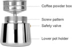 ZJchao Eagle Beak Design Moka Pot Portable Stainless Steel Coffee Maker Pot Pressure Extraction for Rich Flavor Suitable for All Stoves (03)