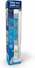 Arctic Air Tower+ Indoor Evaporative Cooler with Oscillating and Quiet Fan Function, Auto-Off Timer, 4 Fan Speeds, LED Night Light, 16-Hour Cooling, Fan for Bedroom, Living Room, Office & More,White