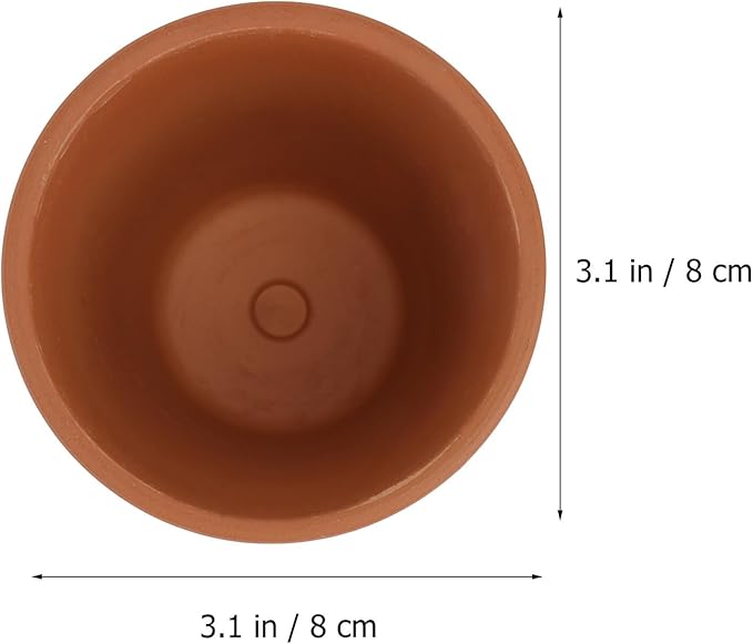5pcs Red Clay Succulent Pots with Saucers, Indoor Succulent Plant Containers, Breathable Baked Terracotta Flower Planters for Home Gardening and Nursery Use
