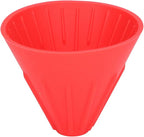Silicone Coffee Dripper Collapsible Coffee Filter Foldable Portable Reusable Travel Camping Office Home Free Lightweight Easy Brew (Red)