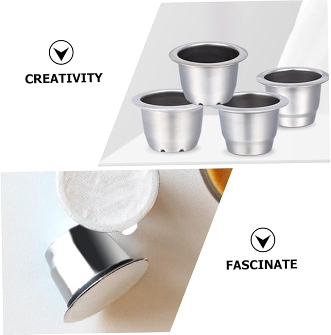 Homoyoyo 6pcs Reusable Coffee Filter Cups Compact Professional Coffee Strainers for Home and Restaurant Use Filter Accessories
