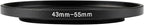 43-55mm Metal Step-Up Ring Adapter Compatible with Mirrorless Cameras DSLR Lens, UV CPL ND Filter Thread Converter, Black