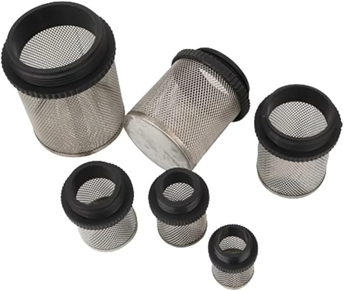 Durable 304 Stainless Steel Water Filter Screen - 1/2" to 2" External Thread for Aquariums, Ponds, Hydroponics(10Pcsx1.5In)