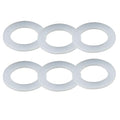 6PCS Bathroom Sink Filter Sealing Ring, Bathroom Drain Pipe Flat Silicone Gasket, Basin Waste Pipe 1.57-inch Drainage Pipe Odor Collector Siphon Pipe, 40mm Inclined Sliding Joint Gasket