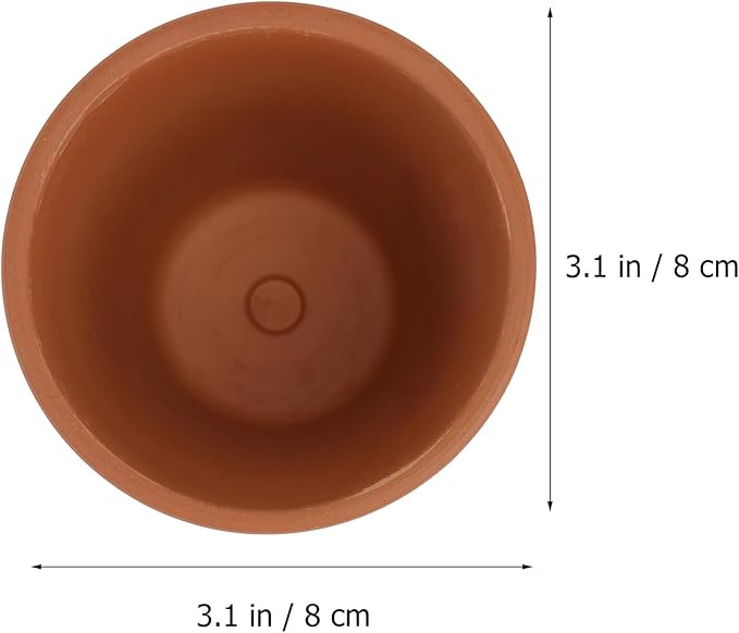 5pcs Red Terracotta Succulent Flower Pots with Saucers, Breathable Clay Planting Containers for Indoor and Outdoor Garden, 8x8cm Decorative Plant Pots Set